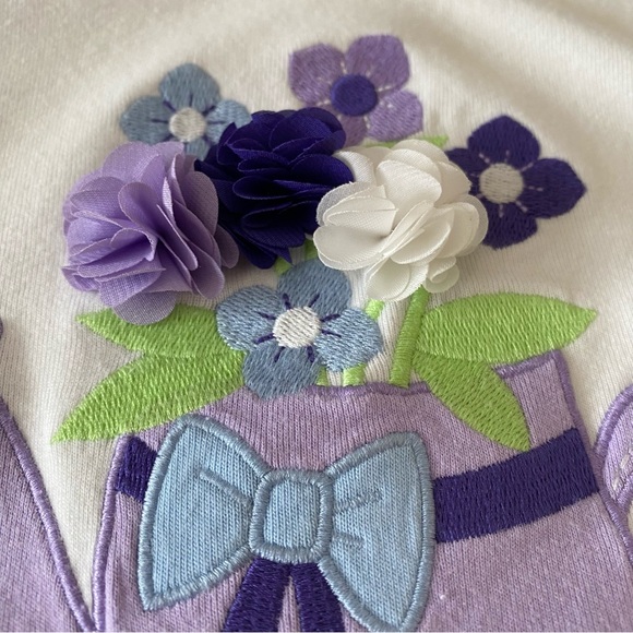 Gymboree Girls size 7 Spring Outfit Lavender Purple Short Sleeves Leggings - Picture 4 of 13